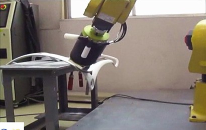 摩托车塑料件打磨工作站