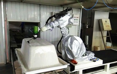 浴缸表面滚涂工作站